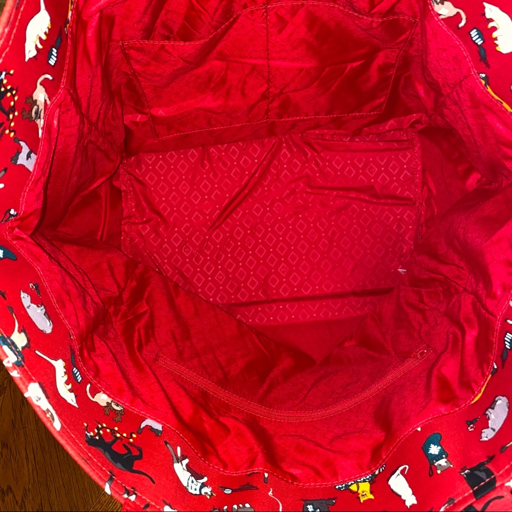 NWT Vera Bradley Grand Tote Holiday Cats - Picture 4 of 7